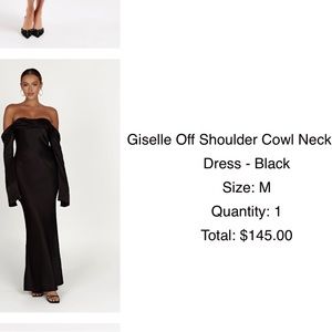 Meshki black long dress never worn